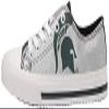 FOCO Michigan State Spartans NCAA Womens Glitter Low Top Canvas Shoes - 10 view 4