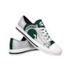 FOCO Michigan State Spartans NCAA Womens Glitter Low Top Canvas Shoes - 6 view 1