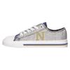FOCO Navy Midshipmen NCAA Womens Glitter Low Top Canvas Shoes - 8 view 4