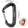 B-Mardi Carabiner Clips Heavy Duty 12kN (2697 lbs)-Lightweight Locking Carabiners for Camping, Hiking, Hammock, Dog Leash Harness, Outdoor and Gym etc, Keychains& Utility view 2