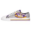 FOCO LSU Tigers NCAA Womens Glitter Low Top Canvas Shoes - 6 view 2