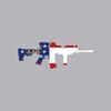 Magnet Georgia State Shape AR15 Magnetic Vinyl AR-15 M16 M-16 GA Car Magnet Bumper Sticker view 1
