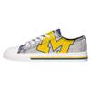 FOCO Michigan Wolverines NCAA Womens Glitter Low Top Canvas Shoes - 6 view 2