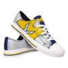FOCO Michigan Wolverines NCAA Womens Glitter Low Top Canvas Shoes - 9
