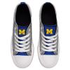 FOCO Michigan Wolverines NCAA Womens Glitter Low Top Canvas Shoes - 9 view 3