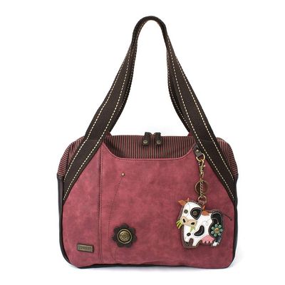 Chala Bowling Bag - Cow - Burgundy