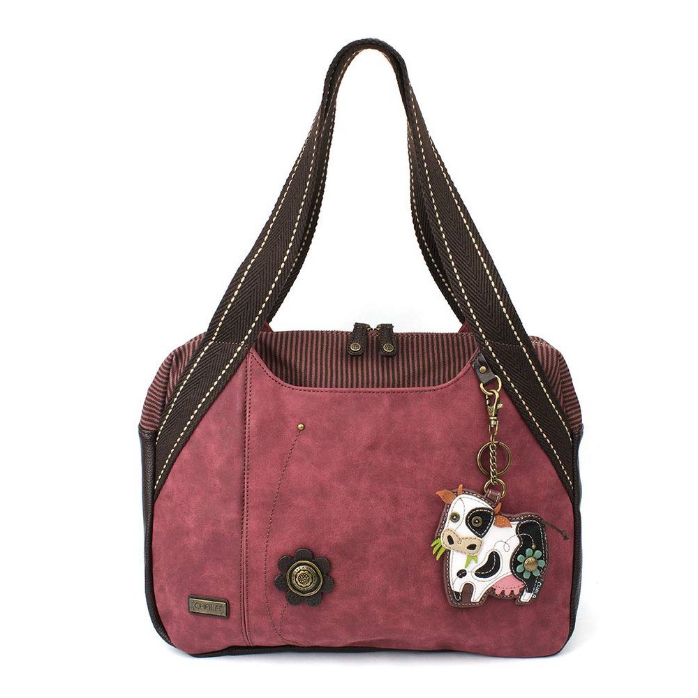 Chala Bowling Bag - Cow - Burgundy