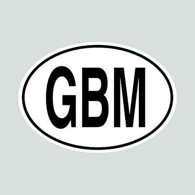 Magnet GBM Isle of Man Country Code Oval Magnetic Vinyl Car Magnet Bumper Sticker