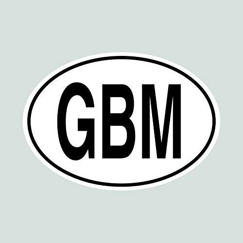 Magnet GBM Isle of Man Country Code Oval Magnetic Vinyl Car Magnet Bumper Sticker