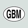 Magnet GBM Isle of Man Country Code Oval Magnetic Vinyl Car Magnet Bumper Sticker view 1