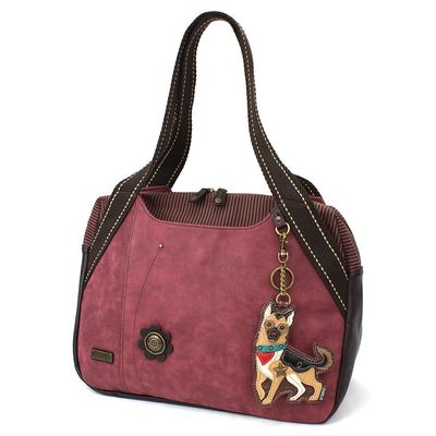 Chala Bowling Bag - German Shepherd - Burgundy