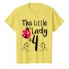 4 Year Old LadyBug Birthday Party Lady Bug Party 4th Gift T-Shirt view 1
