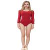 ModLatBal Long Sleeve Lace Leotards for Womens Ballet Dance Gymnastics Bodysuit view 3