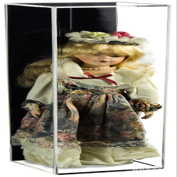 Acrylic Display Case with Black Back, Wall Mount Vertical or Horizontal Display Cases for Collectibles, Figures & Memorabilia, Wall Mounted Display Case Clear Showcase Dim:6" L x 6" W x 24" H (A086)