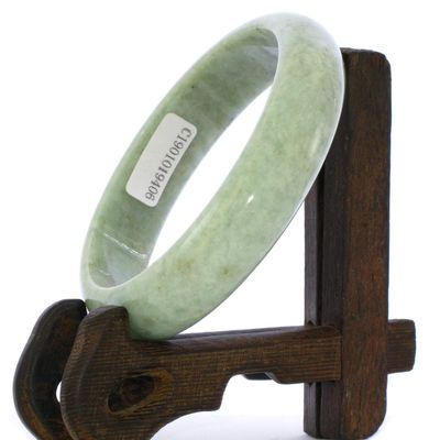 2.39"(60.7mm) China Certified Grade A Nature Hisui Jadeite Jade Women's Bangle Bracelets 9406