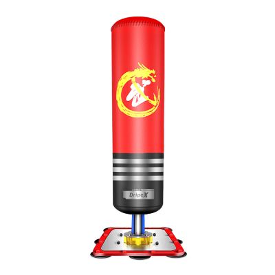 Dripex Freestanding Punching Bag - 47/4ft Boxing Bag with Suction Cups Base, Standing Taekwondo Punching Bags for Youth Training, Home Workout/Boxing, Kickboxing, Practice Karate & MMA|Red