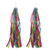 BESPORTBLE 1 Pair Kids Bike Handlebar Streamers Ribbons Bicycle Grips Tassels for Children Baby Carrier Accessories - Colorful view 1
