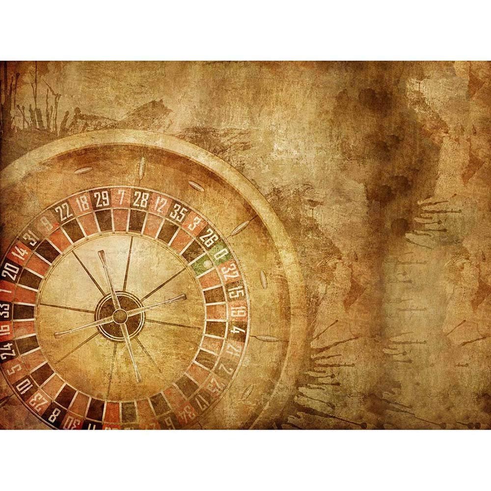 Wee Blue Coo Painting Drawing Casino Roulette Wheel Grunge Unframed Wall Art Print Poster Home Decor Premium
