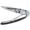 deejo - 37G Folding Pocket Knife with Belt Clip - Latino Skull Design, 3.7-Inch Stainless Steel Blade, Ebony Wood Handle - Lightweight Everyday Carry for Home, Work, and Outdoor Use view 1