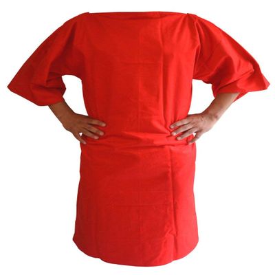 Medieval Cotton Tunic Straight Neck Long ABS (Red, 50)
