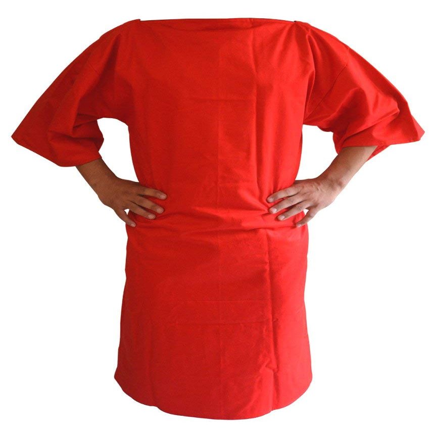 Medieval Cotton Tunic Straight Neck Long ABS (Red, 50)