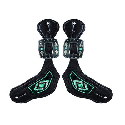 Pro Choice Collection Beaded Spur Straps Blk/Tur