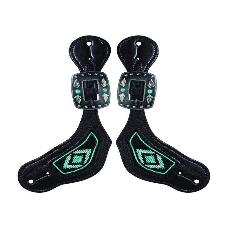 Pro Choice Collection Beaded Spur Straps Blk/Tur