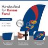 Kansas Jayhawks College Sports Printed Feather Flag - NCAA Licensed - Super Polyester - School Banner (Blue, Red) (7.5' Spike Base) view 2