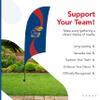 Kansas Jayhawks College Sports Printed Feather Flag - NCAA Licensed - Super Polyester - School Banner (Blue, Red) (7.5' Spike Base) view 4