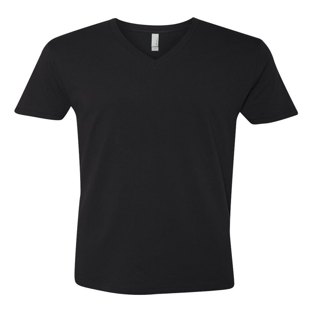 Next Level Mens Premium Short Sleeve V-Neck, 3200 -Black, X-Large