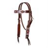Circle Y Infinity Bead Browband Headstall BRN/Wht view 1
