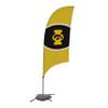 Iowa Hawkeyes College Sports Printed Feather Flag - NCAA Licensed - Super Polyester - School Banner (Gold, Black) (7.5' Cross Base) view 1