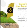 Iowa Hawkeyes College Sports Printed Feather Flag - NCAA Licensed - Super Polyester - School Banner (Gold, Black) (7.5' Cross Base) view 4