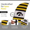 Iowa Hawkeyes College Sports Printed Feather Flag - NCAA Licensed - Super Polyester - School Banner (Black, Gold, White) (7.5' Cross Base) view 2