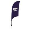 Kansas State Wildcats College Sports Printed Feather Flag - NCAA Licensed - Super Polyester - School Banner (Purple, White) (7.5' Spike Base) view 1