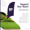 Kansas State Wildcats College Sports Printed Feather Flag - NCAA Licensed - Super Polyester - School Banner (Purple, White) (7.5' Spike Base) view 4