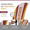 Iowa State Cyclones College Sports Printed Feather Flag - NCAA Licensed - Super Polyester - School Banner (Red, Gold) (7.5' Spike Base) view 2