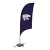 Kansas State Wildcats College Sports Printed Feather Flag - NCAA Licensed - Super Polyester - School Banner (Purple, White) (7.5' Cross Base) view 1