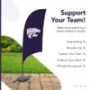 Kansas State Wildcats College Sports Printed Feather Flag - NCAA Licensed - Super Polyester - School Banner (Purple, White) (7.5' Cross Base) view 4