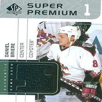Autograph Warehouse 466332 Daniel Briere Player Worn Jersey Patch Hockey Card44; Phoenix Coyotes - 2003 Upper Deck Super Premium No.SPDB