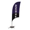 Kansas State Wildcats College Sports Printed Feather Flag - NCAA Licensed - Super Polyester - School Banner (Purple, White, Black) (7.5' Cross Base) view 1