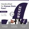 Kansas State Wildcats College Sports Printed Feather Flag - NCAA Licensed - Super Polyester - School Banner (Purple, White, Black) (7.5' Cross Base) view 2