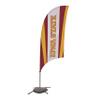 Illinois Fighting Illini College Sports Printed Feather Flag - NCAA Licensed - Super Polyester - School Banner (Navy Blue, Orange) (7.5' Cross Base) view 1