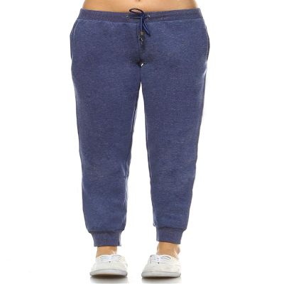 white mark 585-02-M Women Amazingly Soft Jogger Pant - Navy44; Medium