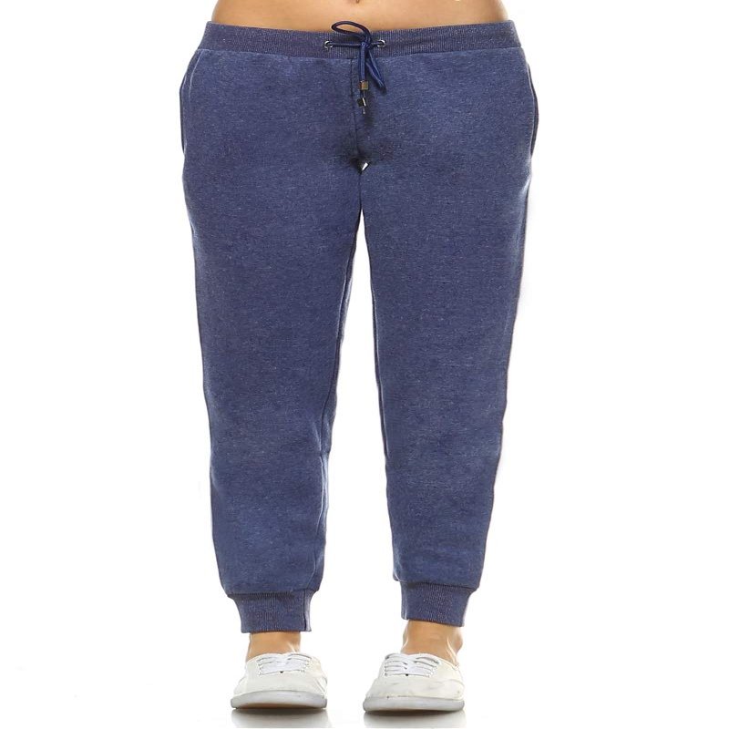 white mark 585-02-M Women Amazingly Soft Jogger Pant - Navy44; Medium