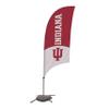 Indiana Hoosiers College Sports Printed Feather Flag - NCAA Licensed - Super Polyester - School Banner (Red, White) (7.5' Cross Base) view 1