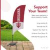 Indiana Hoosiers College Sports Printed Feather Flag - NCAA Licensed - Super Polyester - School Banner (Red, White) (7.5' Cross Base) view 4
