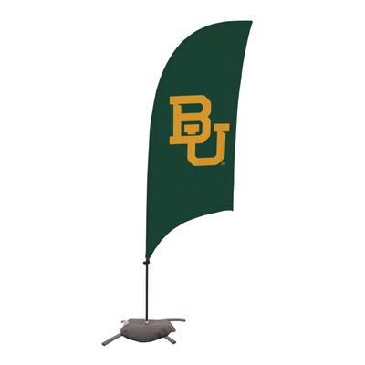 Baylor Bears College Sports Printed Feather Flag - NCAA Licensed - Super Polyester - School Banner (Green) (7.5' Cross Base)