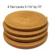 TOFL Baseball Glove Lace Kit | Leather Lacing for Baseball & Softball Glove Repair - 72" Long Strips - Tan 4 view 3