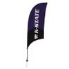 Kansas State Wildcats College Sports Printed Feather Flag - NCAA Licensed - Super Polyester - School Banner (Purple, White, Black) (7.5' Spike Base) view 1